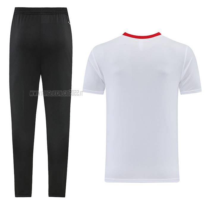 Tuta da Track del Manchester United Manga Corta 2023-2024 Blanco